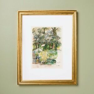 16”x20” Spring Park Wall Art — Hearth & Hand with Magnolia Wood Bookend
